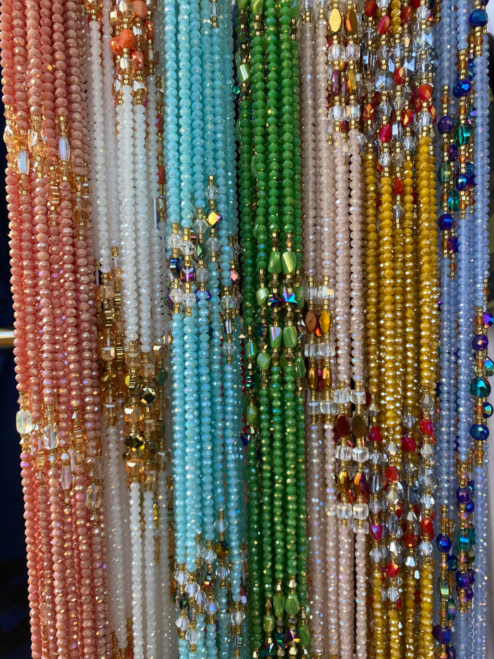 Mini Crystal WaistBeads- Assorted Luxury-WaistBeads- 45”- 50”