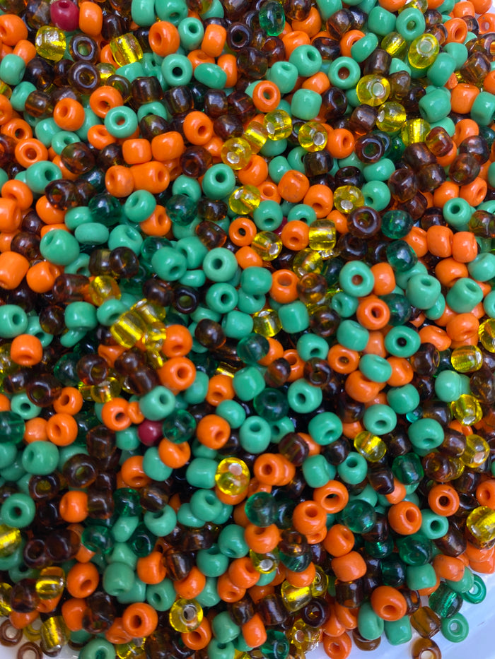 Multicolored seed beads 4mm