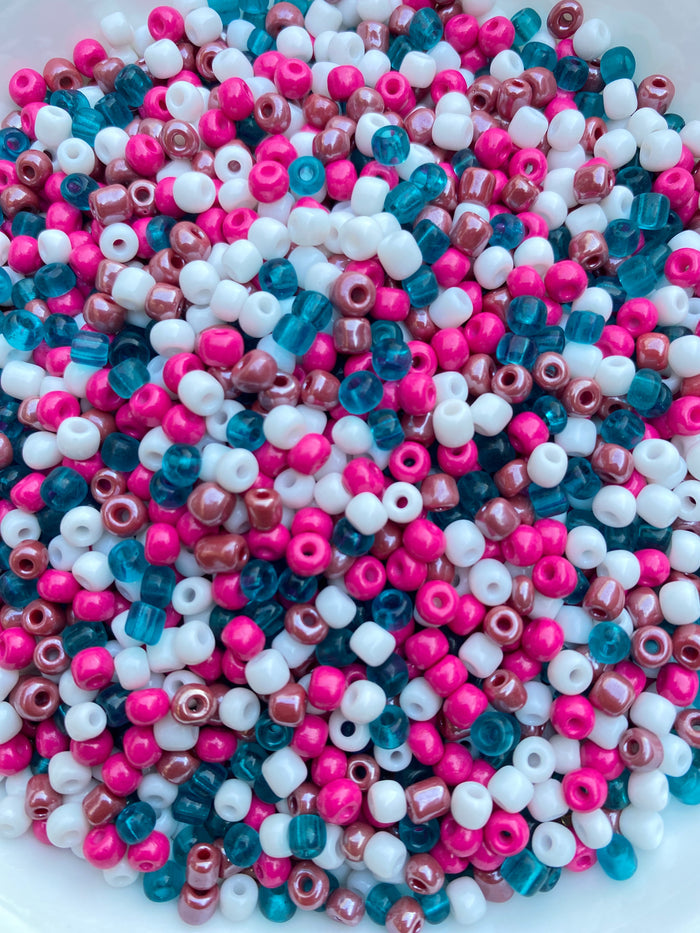 Mix Seed Beads- Multicolored- 4mm- 6/0 Glass Seed Beads For Jewelry Making,  DIY Waist beads, Bracelet Necklace Earrings