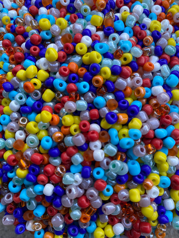 Multicolored Seed Bead Mix 4mm