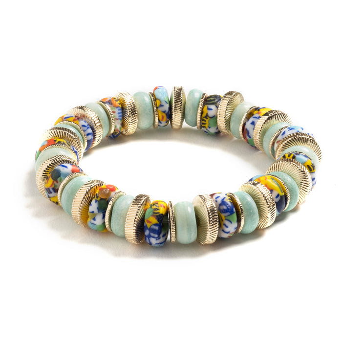 Monarch Beaded Stretch Bracelet - Confetti
