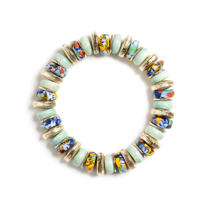 Monarch Beaded Stretch Bracelet - Confetti