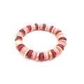 Monarch Beaded Stretch Bracelet - Pink