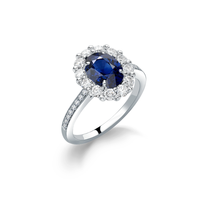 Monique Navy Blue Oval Ring