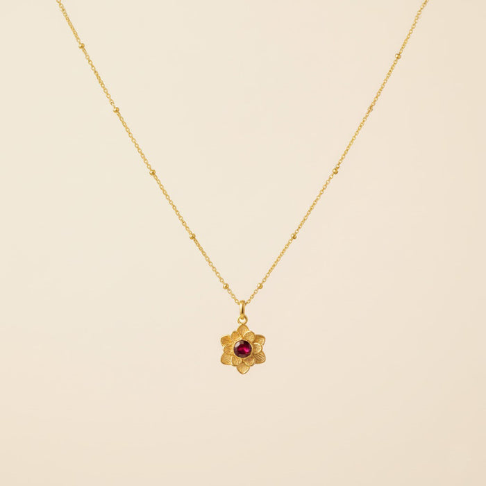 matching mother daughter birthstone flower necklace set featuring two bloom pendants with customizable stones and engravings, crafted in rose gold filled and sterling silver, each pendant representing one loved one, flower pendant birthstone necklace gift set designed for moms daughters grandmas and granddaughters, meaningful family personalized jewelry keepsake