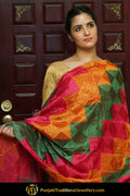 Multi Color Pure Phulkari Dupatta By Punjabi Traditional Jewellery