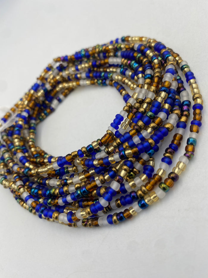 Multicolored Waist Beads | African Body Jewelry | Price per Waist Bead (45”-50”) – Tie-On