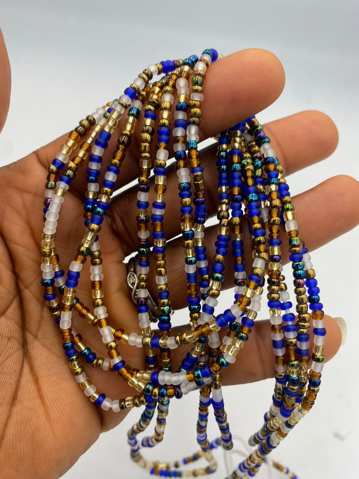 Multicolored Waist Beads | African Body Jewelry | Price per Waist Bead (45”-50”) – Tie-On