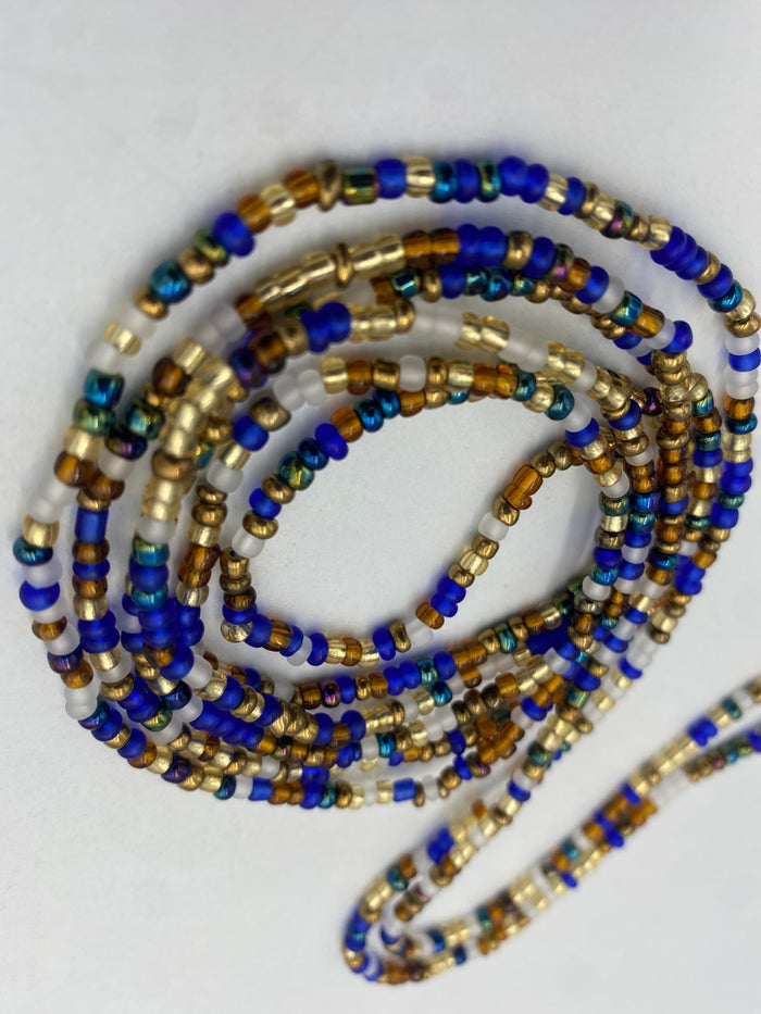 Multicolored Waist Beads | African Body Jewelry | Price per Waist Bead (45”-50”) – Tie-On
