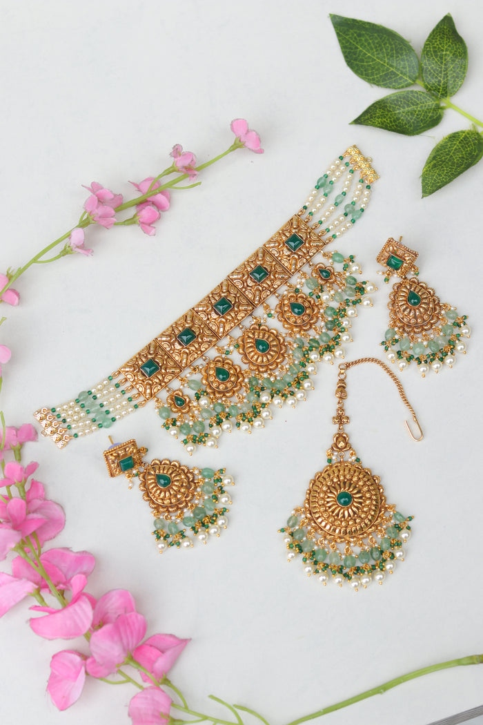 Necklace Set & Tika By Punjabi Traditional Jewellery