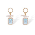 Nerhild Blue Square Earrings