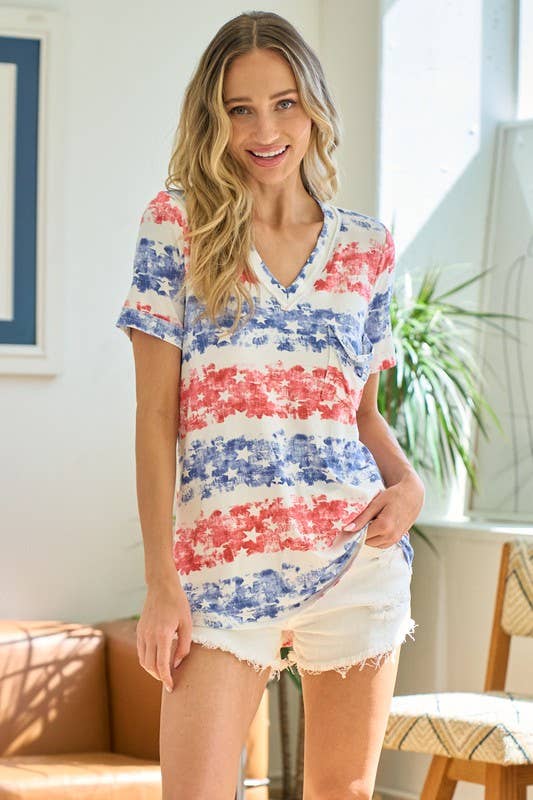 New Vintage Star Print Top