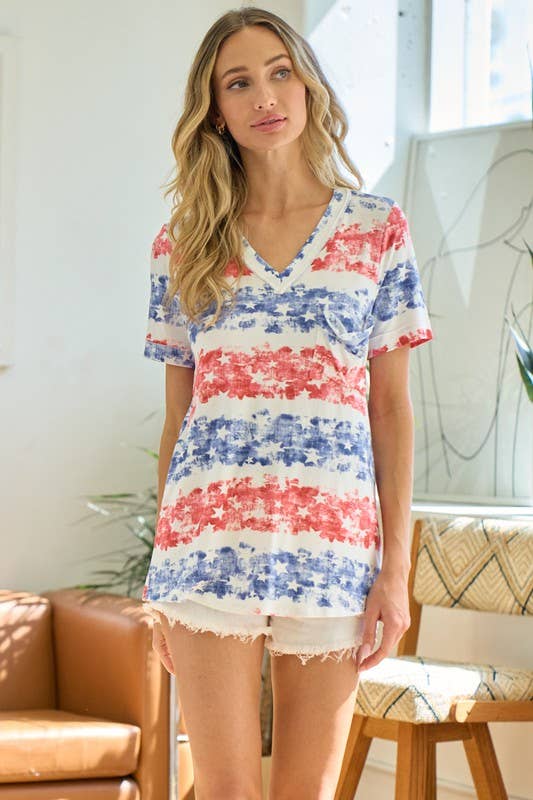 New Vintage Star Print Top