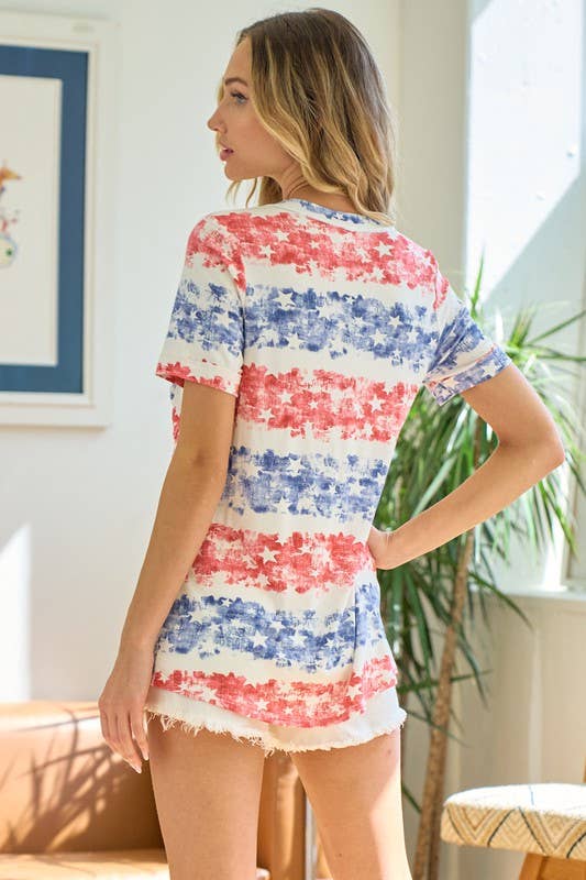 New Vintage Star Print Top