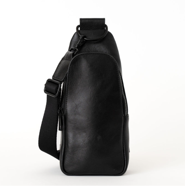 Nikki Sling | Ebony Genuine Leather Modern Everyday Bag