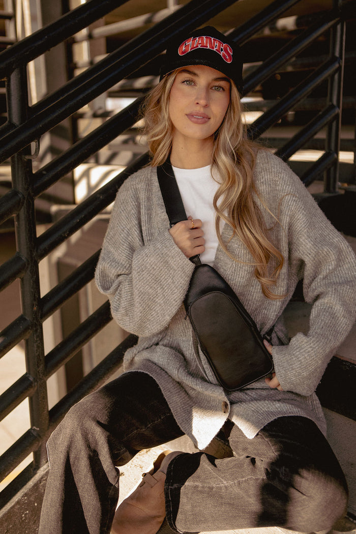 Nikki Sling | Ebony Genuine Leather Modern Everyday Bag