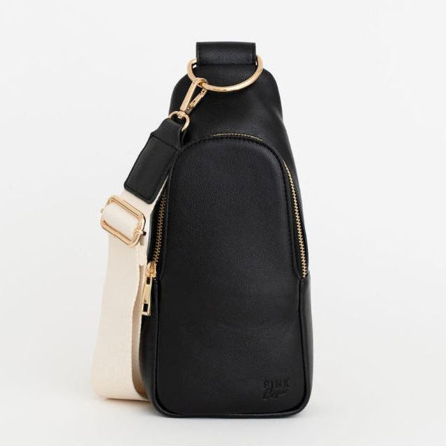 Nikki Sling | Ebony Vegan Leather Modern Everyday Bag