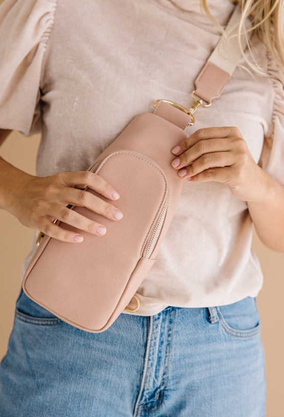 Nikki Sling | Limited Edition Pink Vegan Leather Modern Everyday Bag