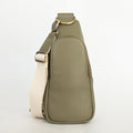 Nikki Sling | Matcha Vegan Leather Modern Everyday Bag with Brass Hardware