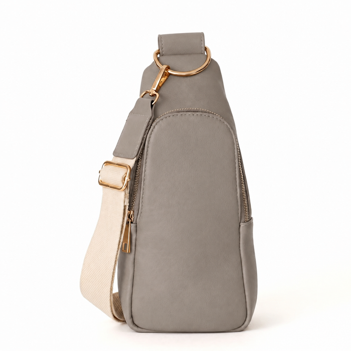 Nikki Sling | Matte Ash Vegan Leather Bag