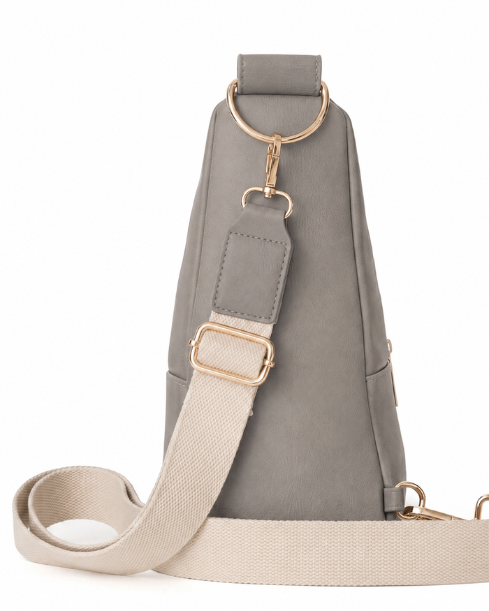 Nikki Sling | Matte Ash Vegan Leather Bag