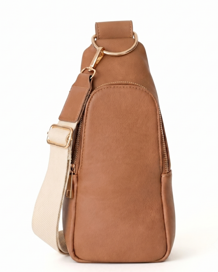 Nikki Sling | Saddle Vegan Leather Modern Everyday Bag