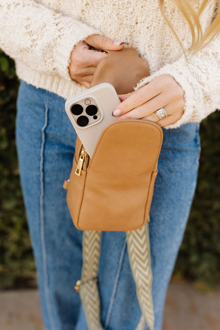 Nikki Sling | Saddle Vegan Leather Modern Everyday Bag