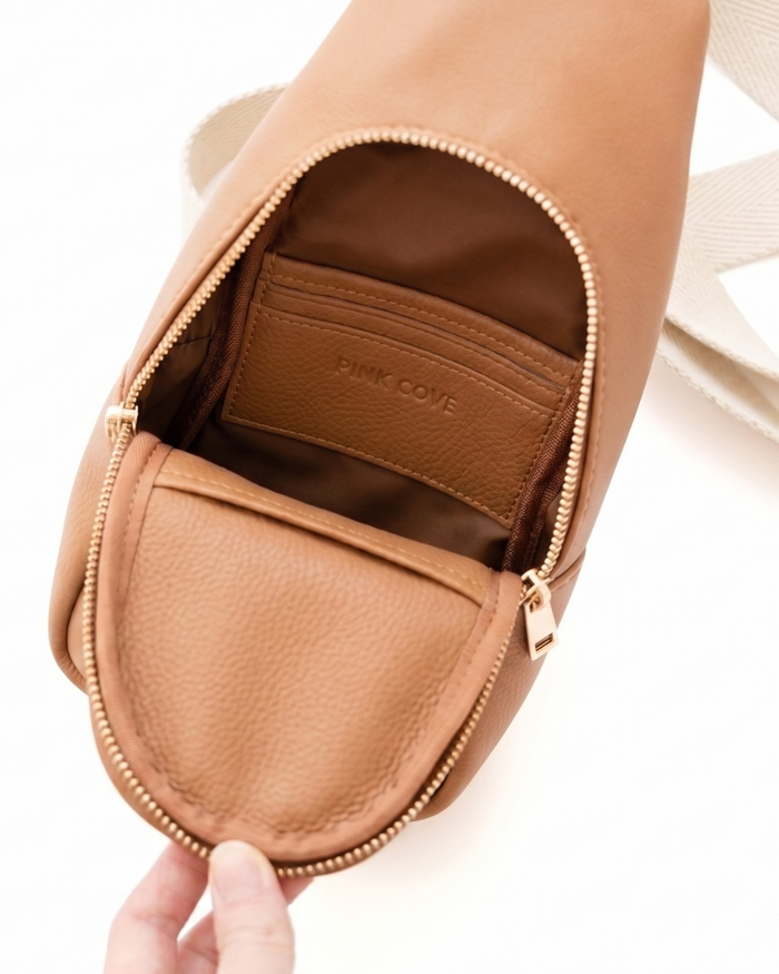 Nikki Sling | Saddle Vegan Leather Modern Everyday Bag