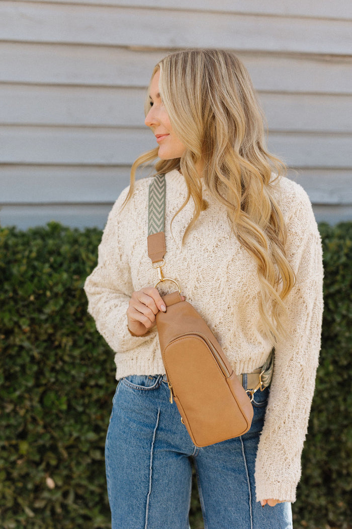 Nikki Sling | Saddle Vegan Leather Modern Everyday Bag