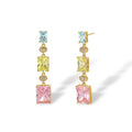 Nisa Multicolor Rectangular Drop Earrings