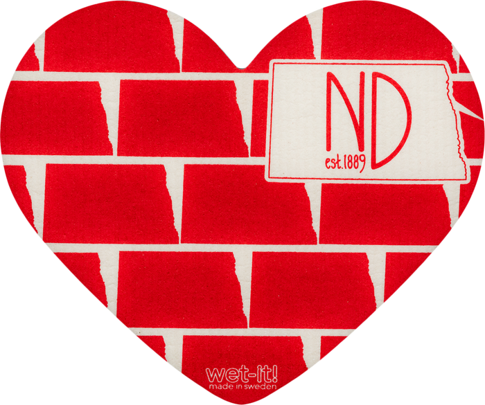 North Dakota Heart Swedish Cloth