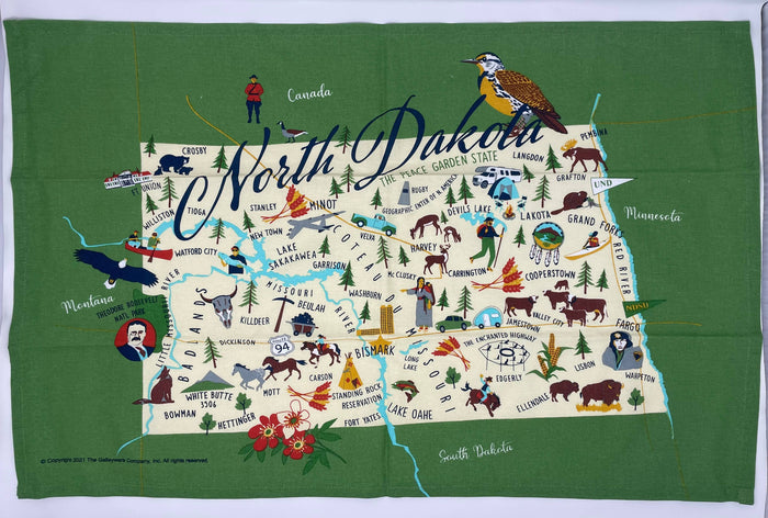 North Dakota Tea Towel