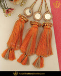 Orange Color Prandi Lottan With Mirror | Pipal Diya Peengan by Punjabi Traditional Jewellery Exclusive