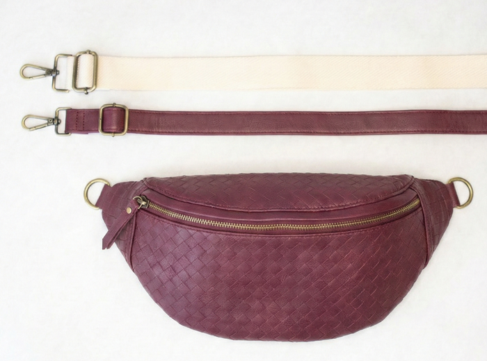 Paige Fanny | Vegan Leather Sling Bag | Merlot