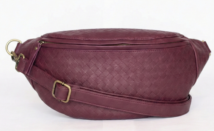 Paige Fanny | Vegan Leather Sling Bag | Merlot