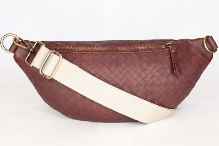 Paige Fanny | Vegan Leather Sling Bag | Merlot