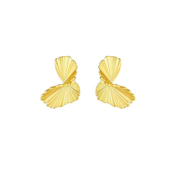Paula 14K Gold Fan Stud Earrings