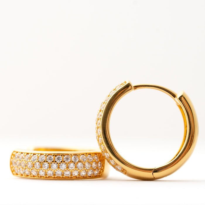 Pave Huggie Hoop