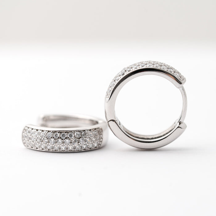 Pave Huggie Hoop