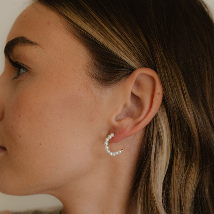 Pearl Hoop Earring