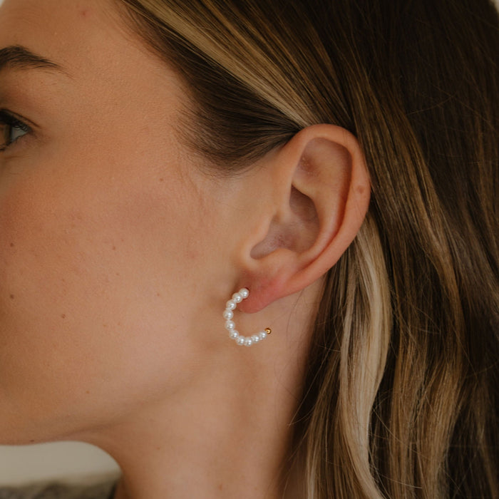 Pearl Hoop Earring