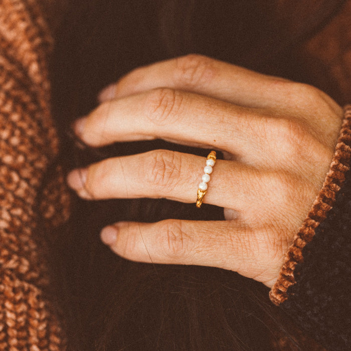 Pearl Row Ring