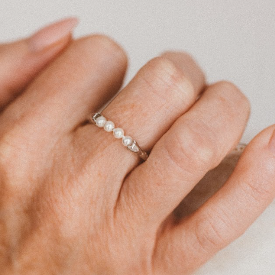 Pearl Row Ring