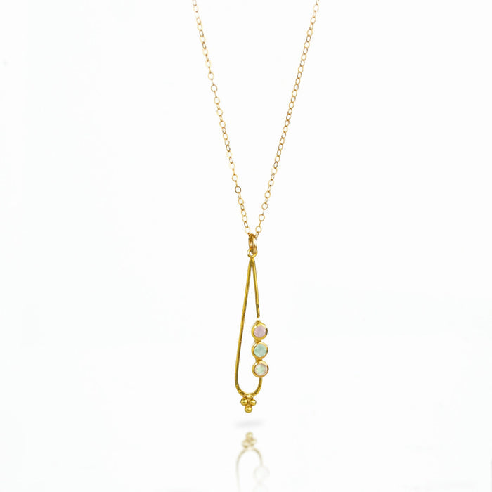 dainty necklace with gemstones, birthstone pendant necklace, cable chain