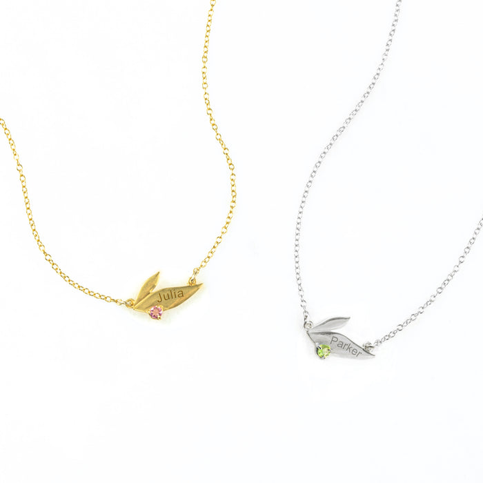 Personalized Family Necklace with Custom Names & Birthstones