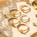 Custom letter ring for women minimalist stacking ring gold or silver
