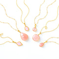 Pink Chalcedony Necklace : October Birthstone