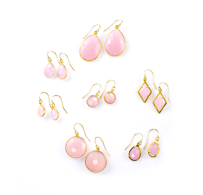 Pink Chalcedony Necklace : October Birthstone