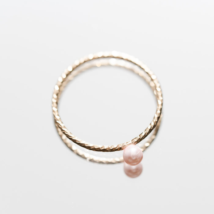 PINK PEARL SPARKLE RING