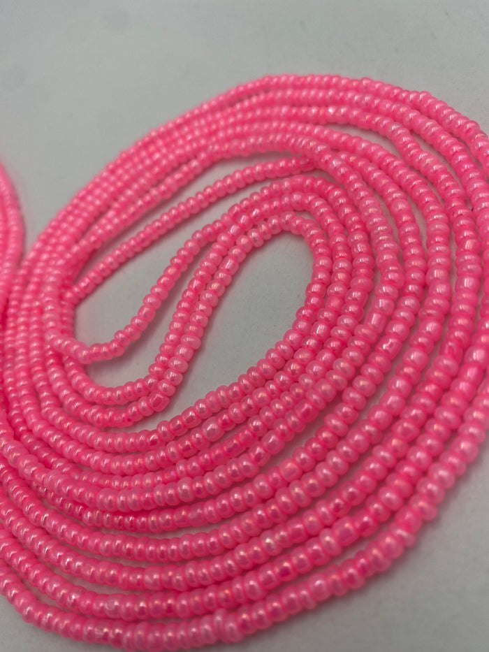 Pink Waist Bead| African body jewelry | Weight-loss tracking | 40”-50